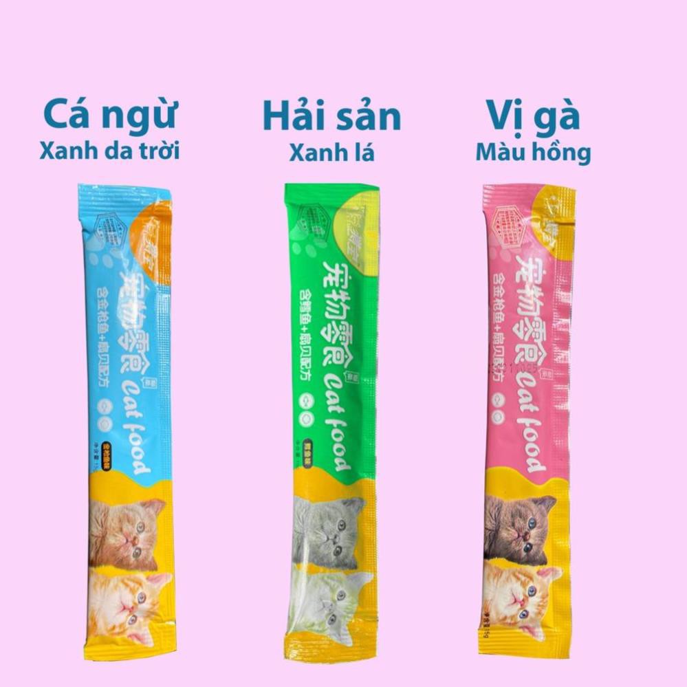 STHA- (Lẻ 1) Pate Thanh Cat food &amp; Ciao dạng Gel cho thức ăn dạng ướt cho mèo đồ ăn vặt mèo snack súp thưởng