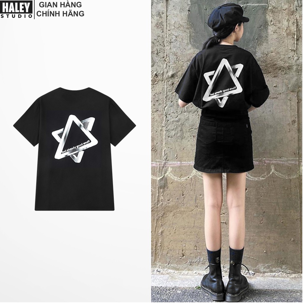 Áo Phông Nam Nữ Unisex Form Rộng tay lỡ vải cotton 100% nhập khẩu Hàn Quốc từ HALEY phong cách Ullzang TN276