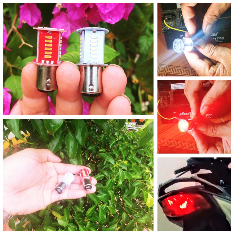1 ĐÈN LED STOP HẬU CHỚP NHÁY CHẠY KIỂU AUDI SÁNG MÀU CỰC ĐẸP XE MÁY XE HƠI ÔTÔ MẪU MỚI HÀNG CHẤT LƯỢNG