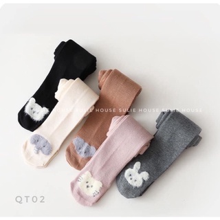 Quần tất thu đông bé trai, bé gái len co giãn 4 chiều giữ ấm 0-4y