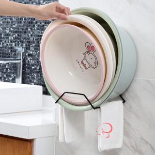 Móc treo thau bằng sắt gắn tường không cần khoan tiện dụng cho nhà tắm/ nhà bếp