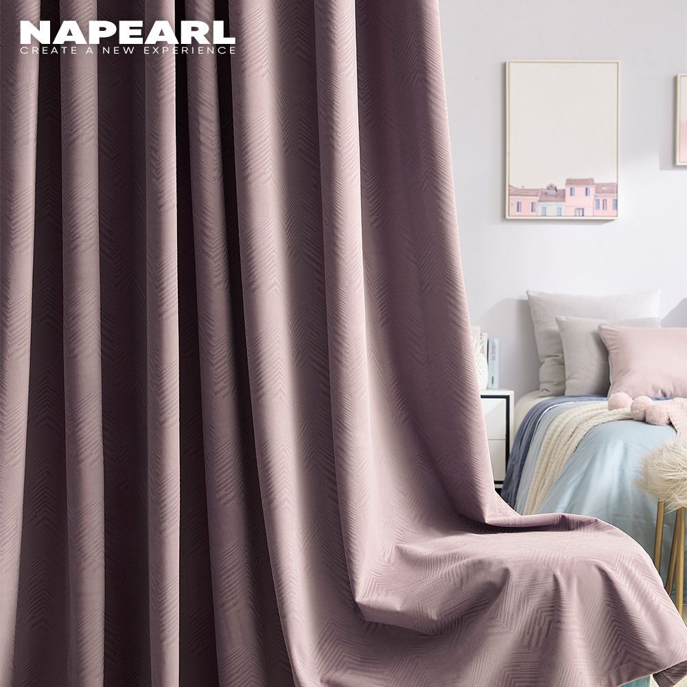 1 Rèm Cửa Napearl Họa Tiết Kẻ Sọc Đơn Giản Chất Lượng Cao