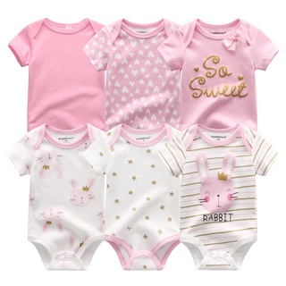 Bộ 6 áo liền quần dễ thương cho bé 0-12 tháng tuổi