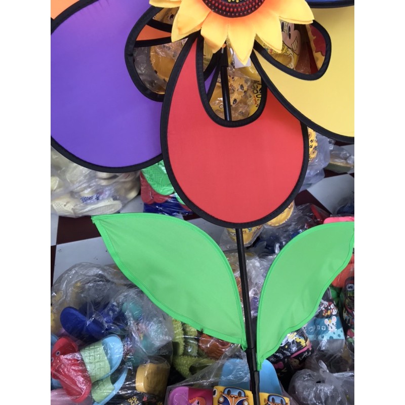 Chong chóng cầu vồng hoa hướng dương, tặng kèm 502 + chong chóng nhỏ