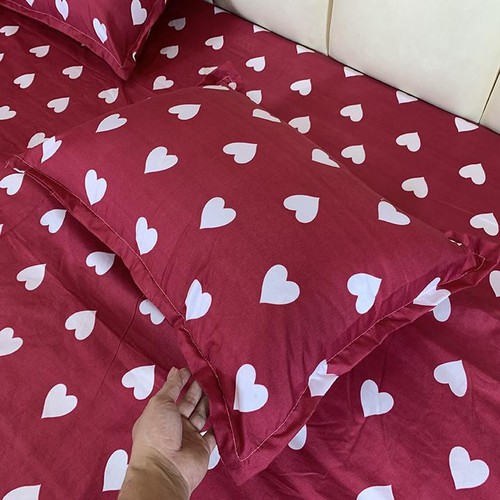 Combo 3 sản phẩm ga gối hình trái tim siêu đẹp - sản phẩm ga gối hình trái tim