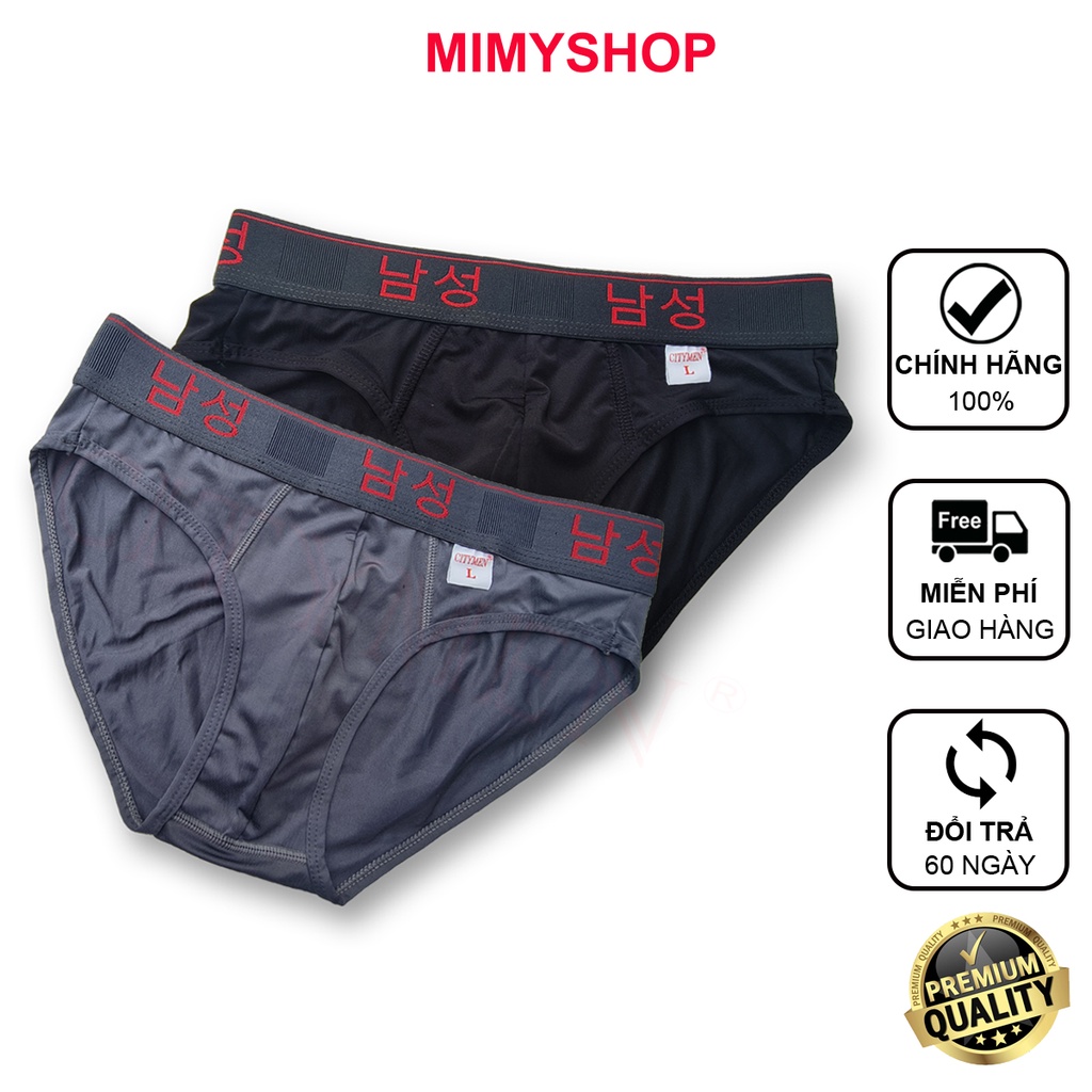 Combo 2 quần lót nam lưng Hàn Quốc thun lạnh cao cấp co dãn 4 chiều sịp nam tam giác