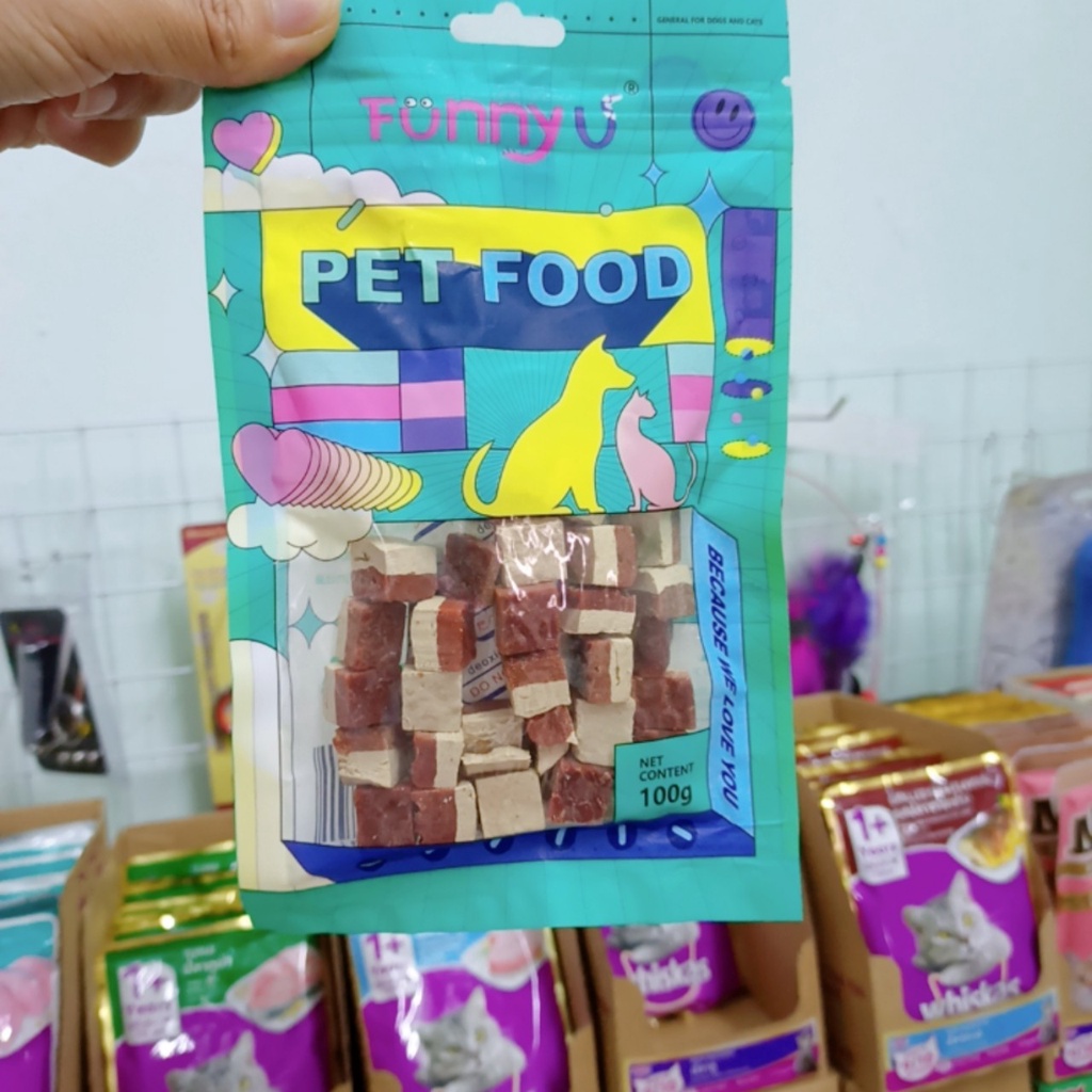 Bánh thưởng cho chó sạch răng - Thức ăn huấn luyện cún Gói 100g