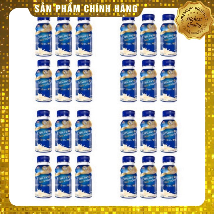 Sữa bột pha sẵn Ensure Gold Vigor 237ml Mẫu Mới (1 thùng 24 chai ) _Phương Dũng