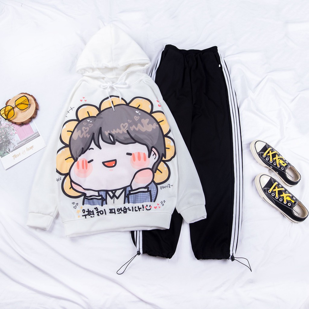 Áo Hoodie ❤️ Áo khoác nỉ Cotton 2 lớp trần bông form Unisex nam nữ - Cậu bé Chibi AK05
