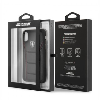 Ốp Lưng Iphone XS MAX, Da Thật - Ferrari