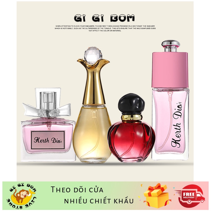 GiGiBomstore Sét 4 chai nước hoa hương thơm quyến rũ Nước hoa nữ 25ml