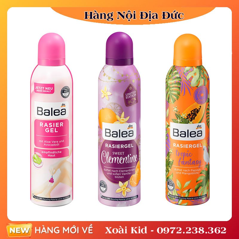 GEL CẠO LÔNG BALEA NỘI ĐỊA ĐỨC 200ml DA NHẠY CẢM