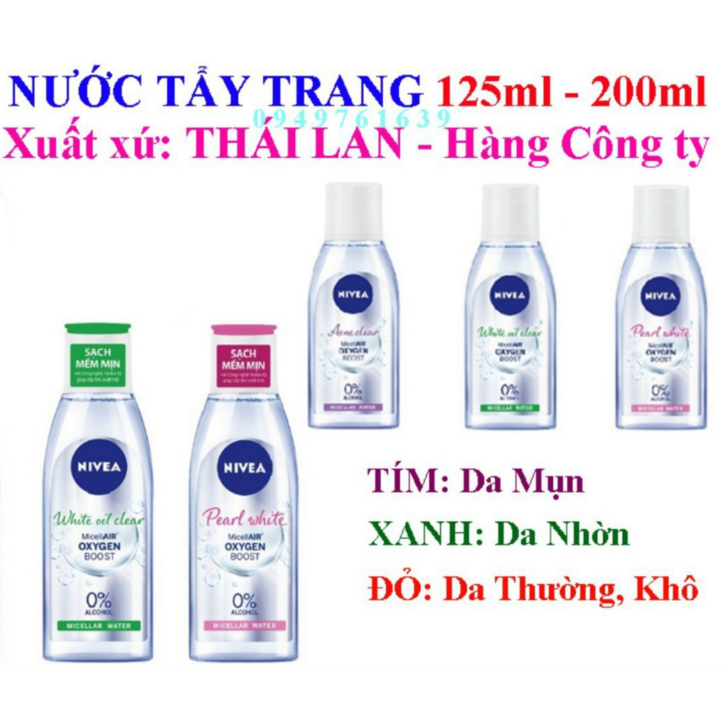 Nước tẩy trang nivea Thái lan