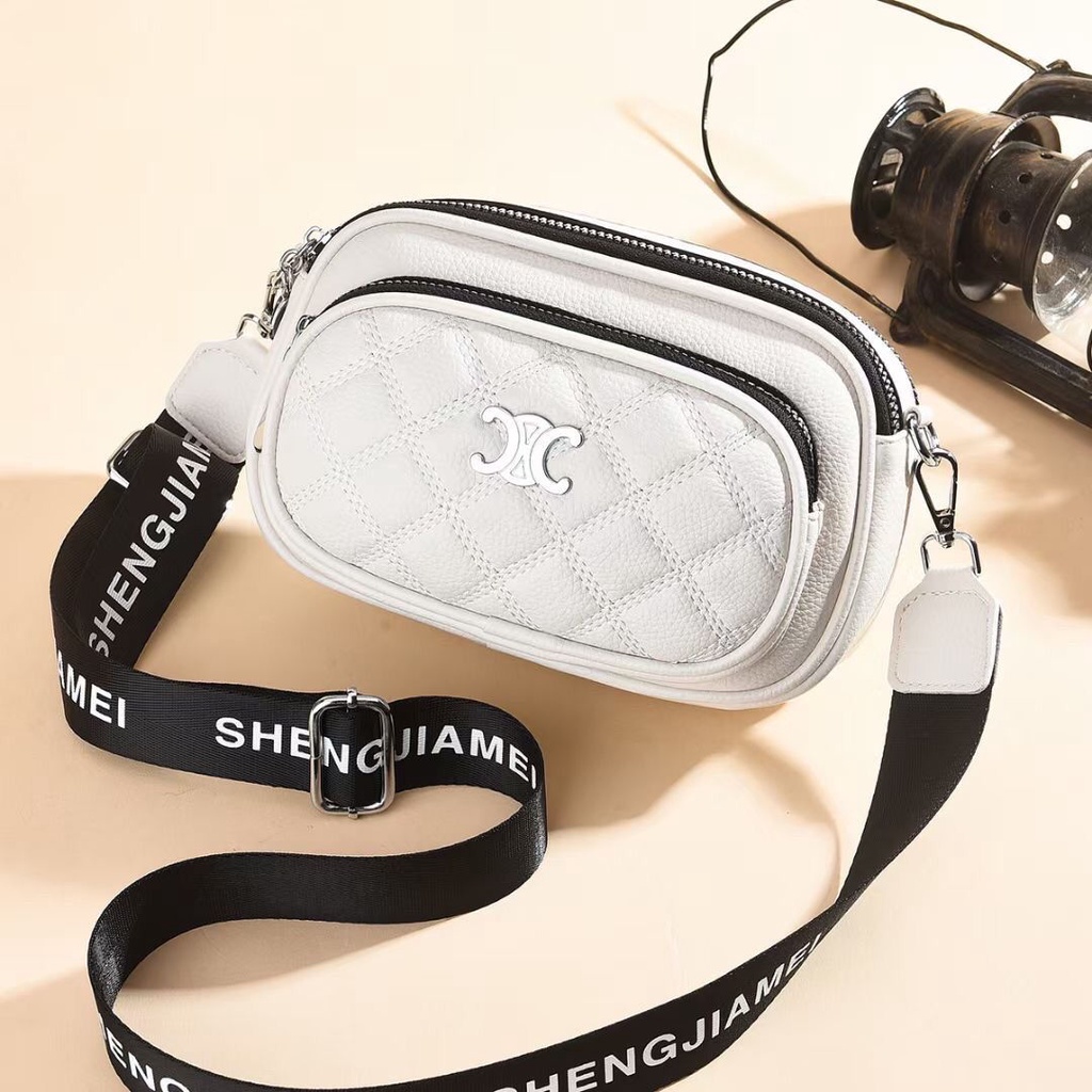 Túi Đeo Vai Bốn Lớp Màu Trơn Phong Cách Thời Trang Mùa Hè Cho Nữ