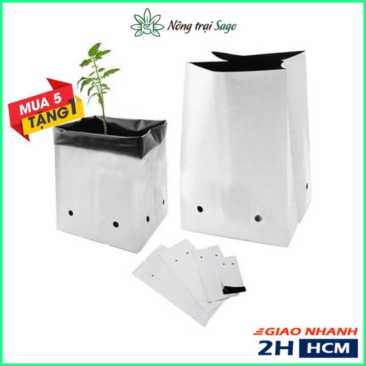 Túi Nhựa Trồng Cây 2 Lớp Chuyên Dụng, Tiện Lợi, Dễ Sử Dụng, Độ Bền Cao - Mua 5 tặng 1 túi cùng loại