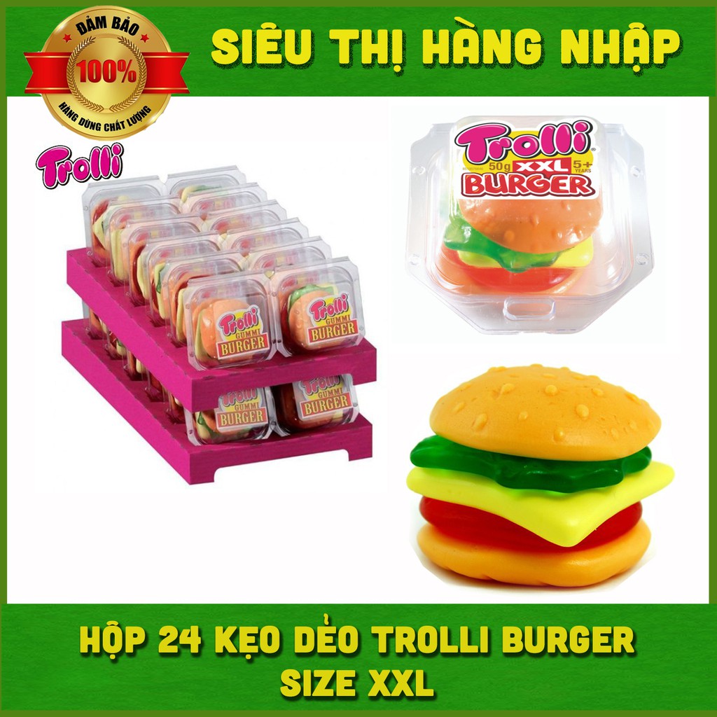 Kẹo Dẻo Trolli Burger combo 24 viên