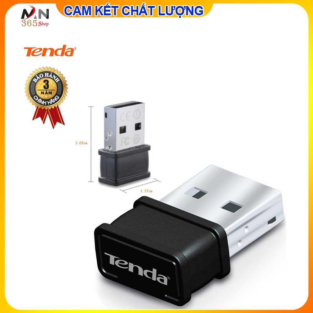 USB nano thu sóng Wifi cho máy tính PC Tenda 311Mi tốc độ 150Mbps - Chính hãng bảo hành 12 năm