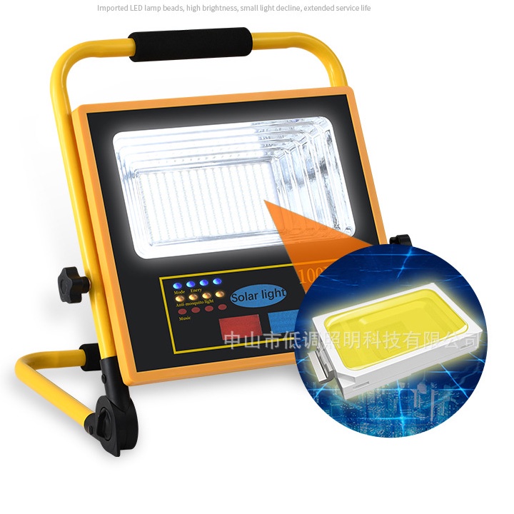 Đèn năng lượng mặt trời Solar light 100W -  Đèn LED pha chống nước IP67 mẫu mới nhất