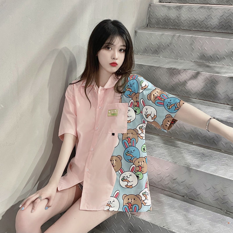 Áo sơ mi tay ngắn thời trang dành cho nữ