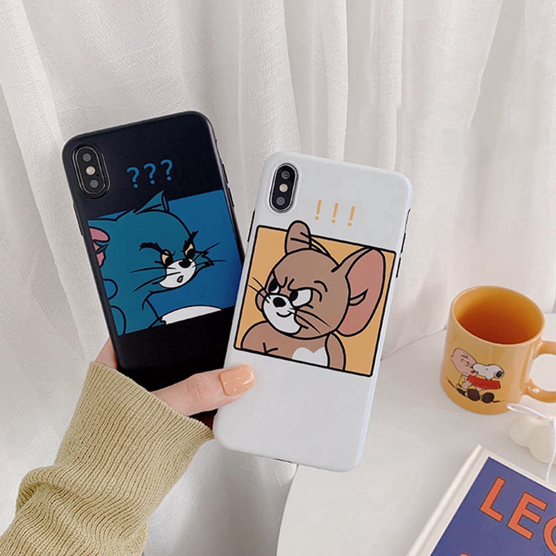 Ốp điện thoại in hình mèo và chuột cho iPhone11/11Pro 11pro Max X XR XS XS MAX 6 7 8 plus SE | BigBuy360 - bigbuy360.vn