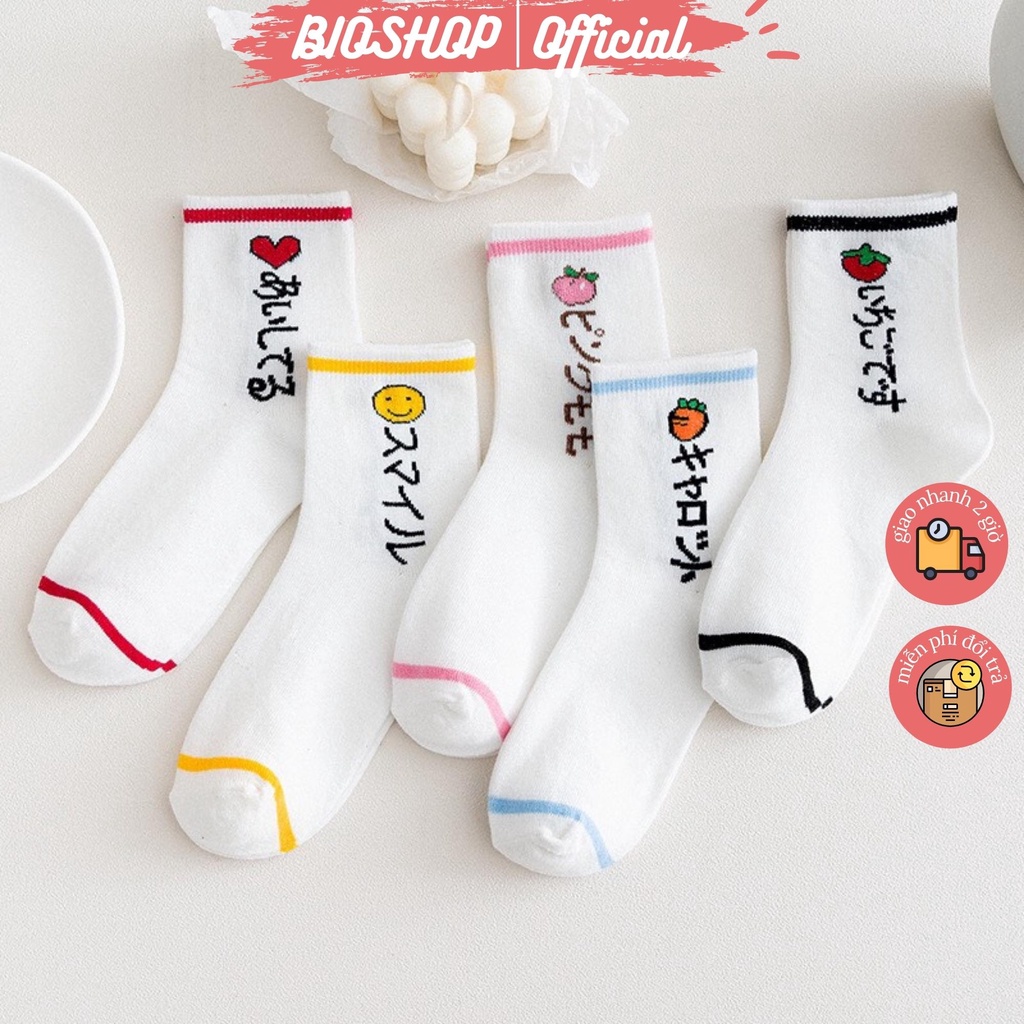 Tất cổ cao chữ  nhật phong cách, vớ nữ cổ cao dễ thương BIO SHOP