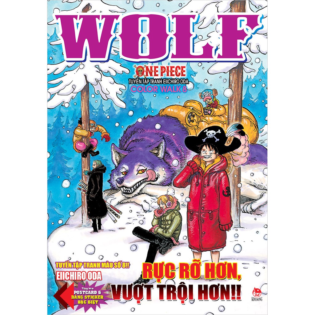 Tuyển tập tranh One Piece Color Walk - Tập 8 - Wolf - Tặng kèm Postcard và bảng Sticker - NXB Kim Đồng