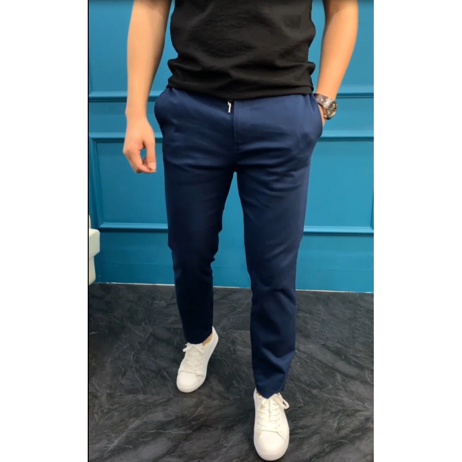 Quần Kaki Nam Đẹp AROTI Ống Suông Dài Rộng Vải Kaki Cao Cấp Mềm Mịn, Co Giãn Dáng Âu Đứng,Công Sở,Lưng Thun  QK045 sp8