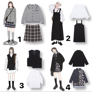 Set váy áo ulzzang có tách lẻ