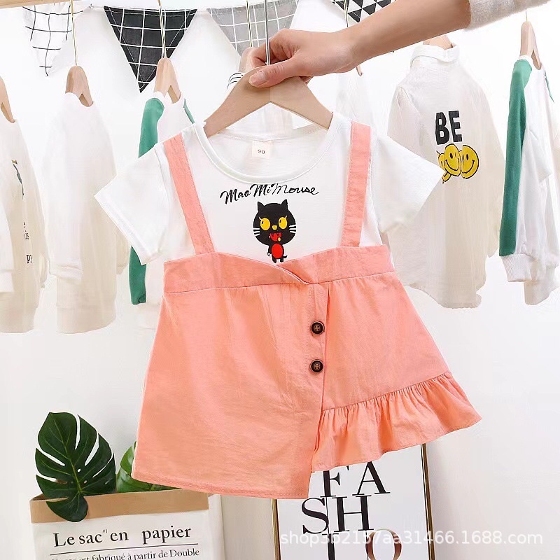 Váy bé gái cotton mát lịm size 0-3t