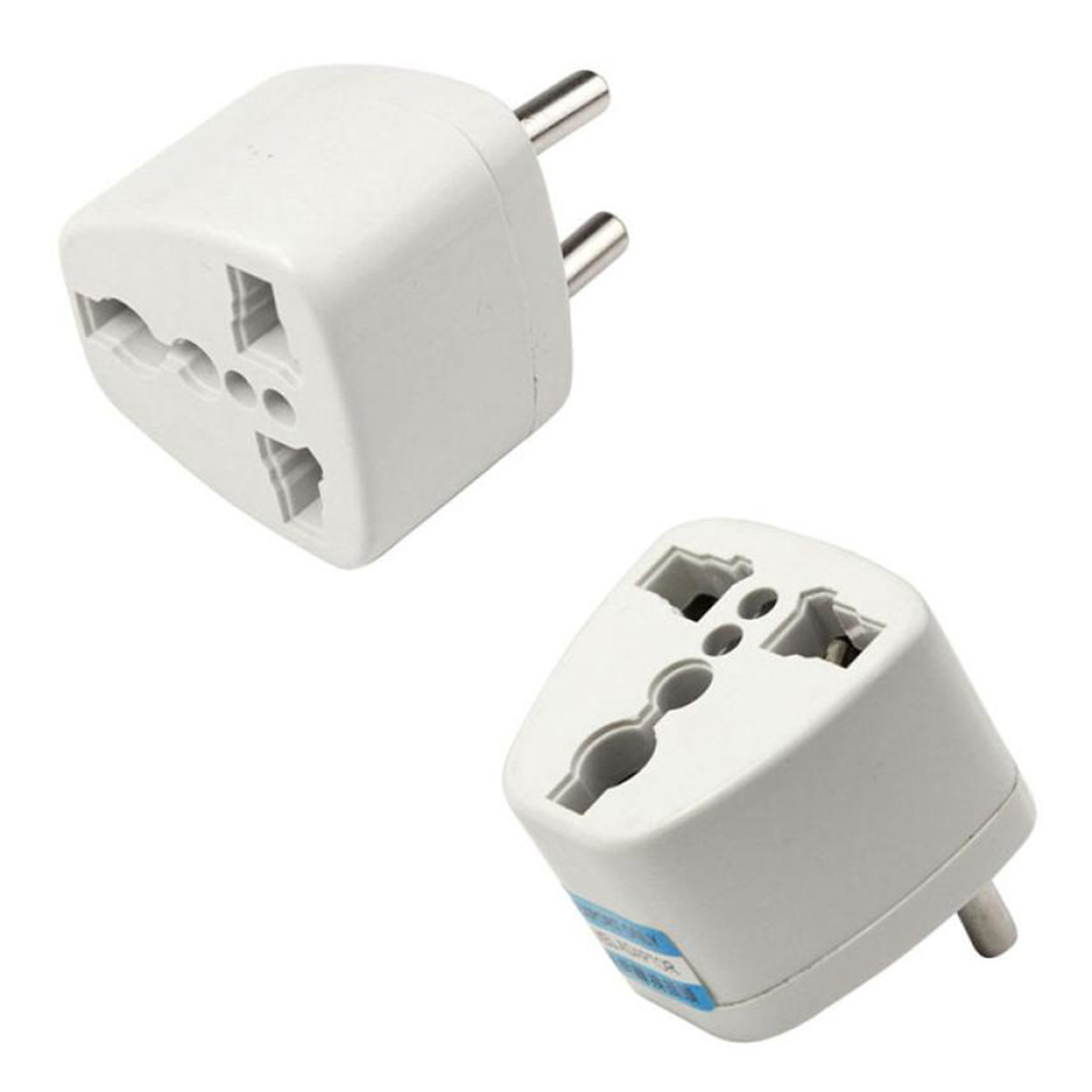 MYRON /3 In 1 Outlet AU US UK To EU Travel Converter Socket Charger  Adapter Universal 2 Round Pin White Electrical AC Power Plug