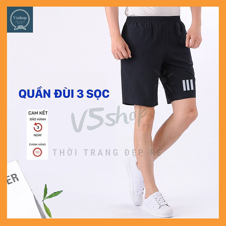 Quần đùi nam thể thao mặc nhà ống rộng vải gió dù thoải mái thoáng nhẹ QĐ10