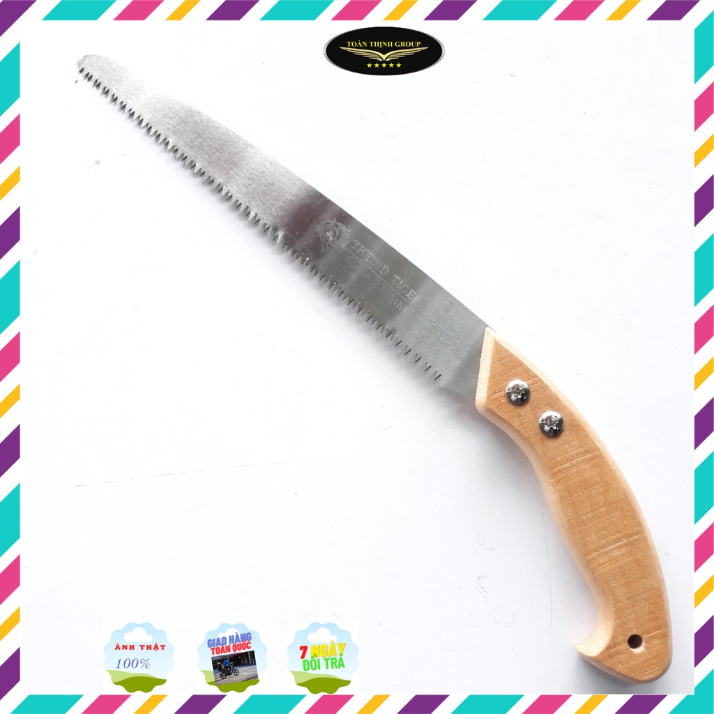 Cưa Gỗ Cầm Tay Hiệu TIGER 270mm Cán Gỗ, Cưa Gỗ Lưỡi Thép - Lưỡi Hợp Kim Siêu Bén