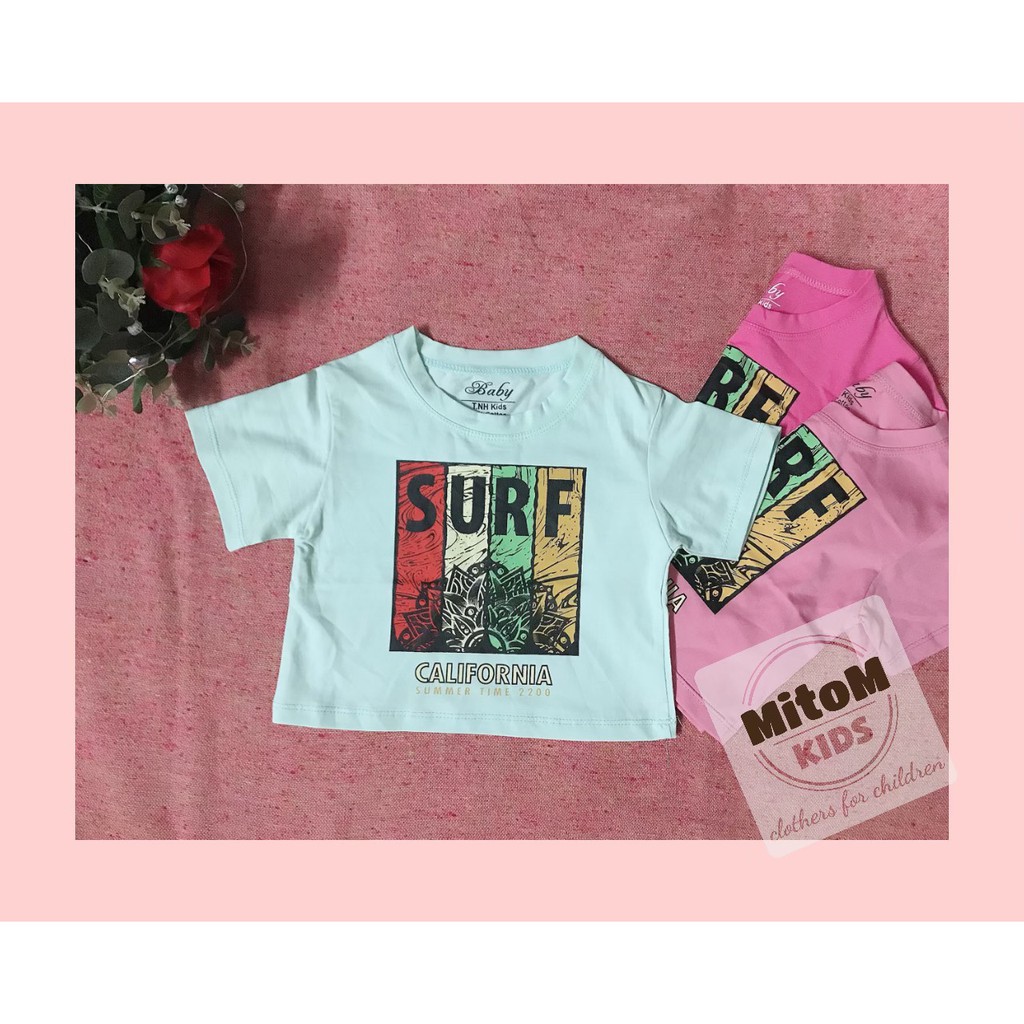 Áo cotton bé gái ♥️ FREESHIP ♥️ Chất thun cotton mềm mịn, croprop siêu đáng yêu