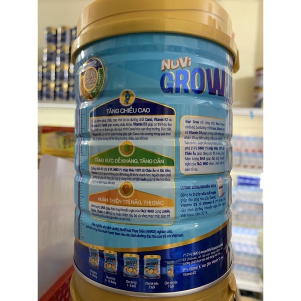 Sữa bột Nutifood Nuvi grow step 4 loại 900 gr - Dinh dưỡng đặc chế phát triển chiều cao lon (dành cho trẻ trên 2 tuổi)