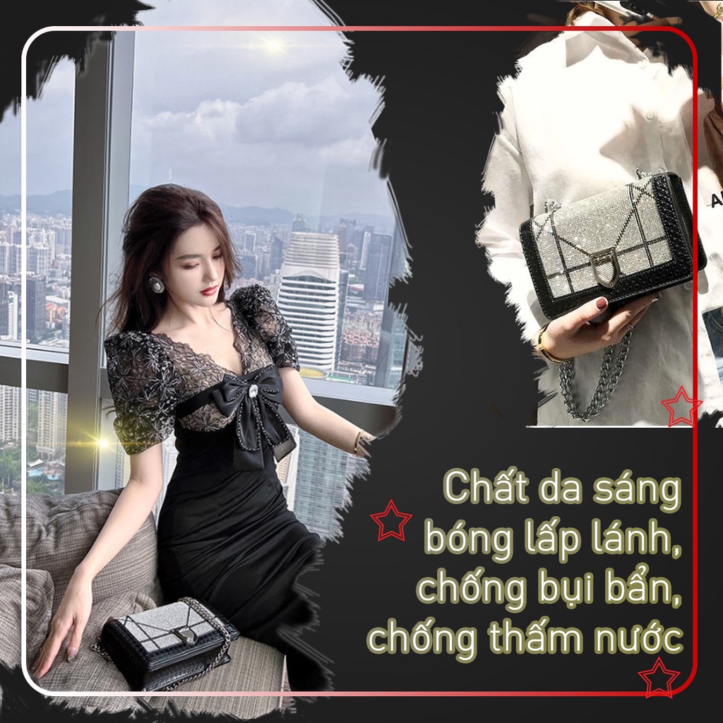 Túi xách nữ đeo chéo chất da bóng chống bám bụi chống nước cực xịn Capucha T194