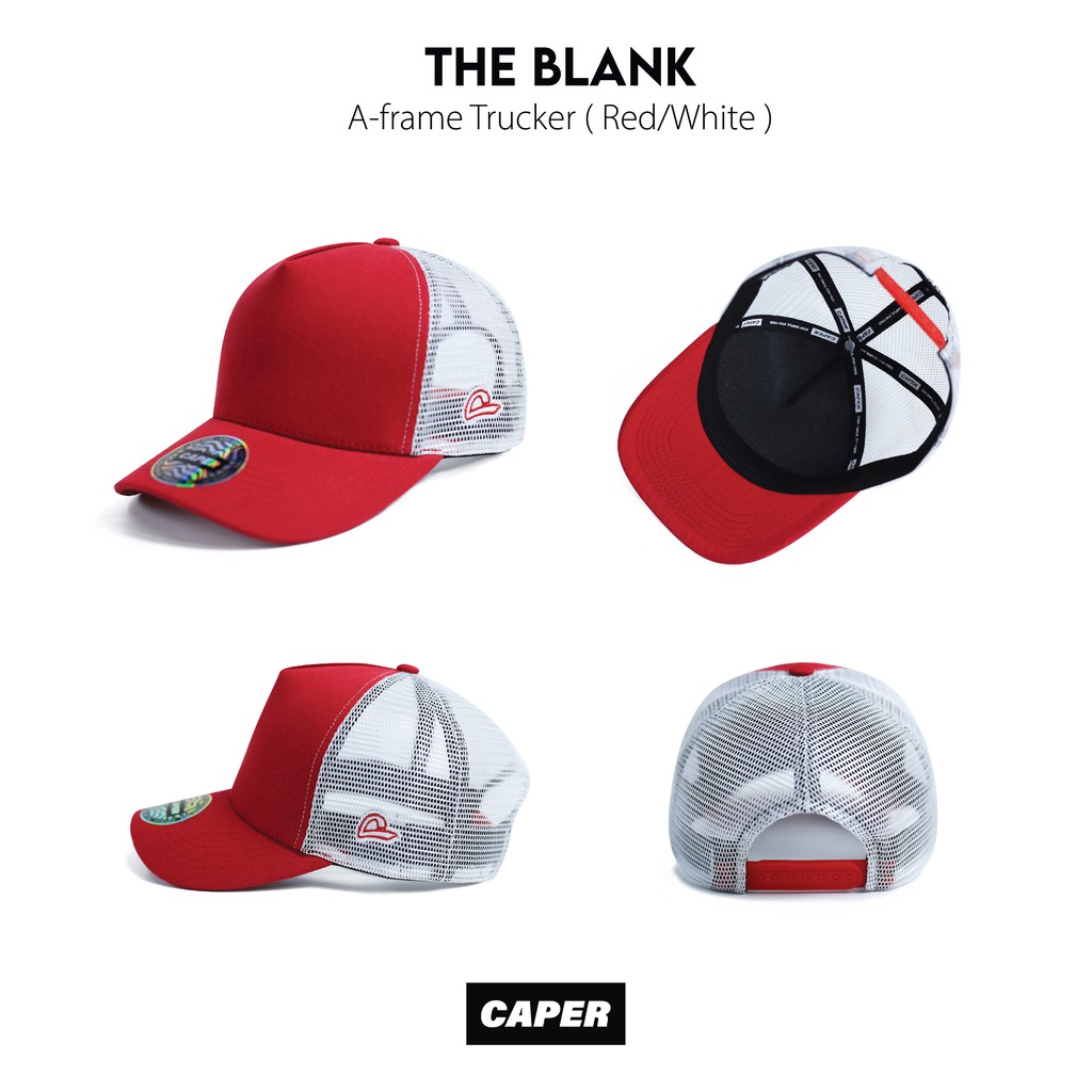 Mũ nón lưỡi trai A-Frame lưới chính hãng Caper trơn phong cách vải khaki nhiều màu