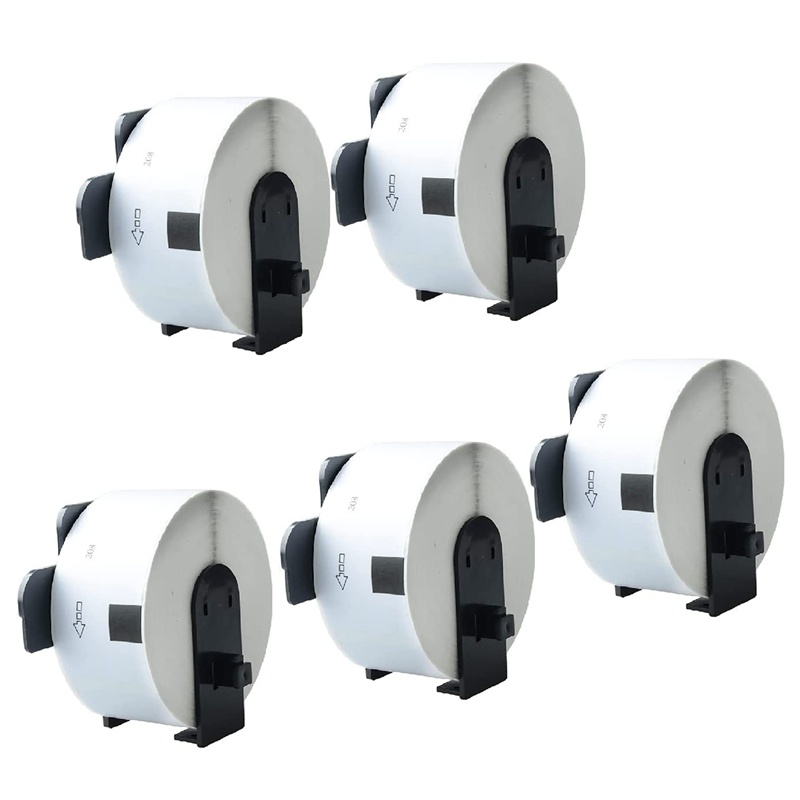Bộ 5 Cuộn Nhãn Dán Nhiệt 38mmx90mm DK-11208 DK 11208 Cho Máy In Brother QL