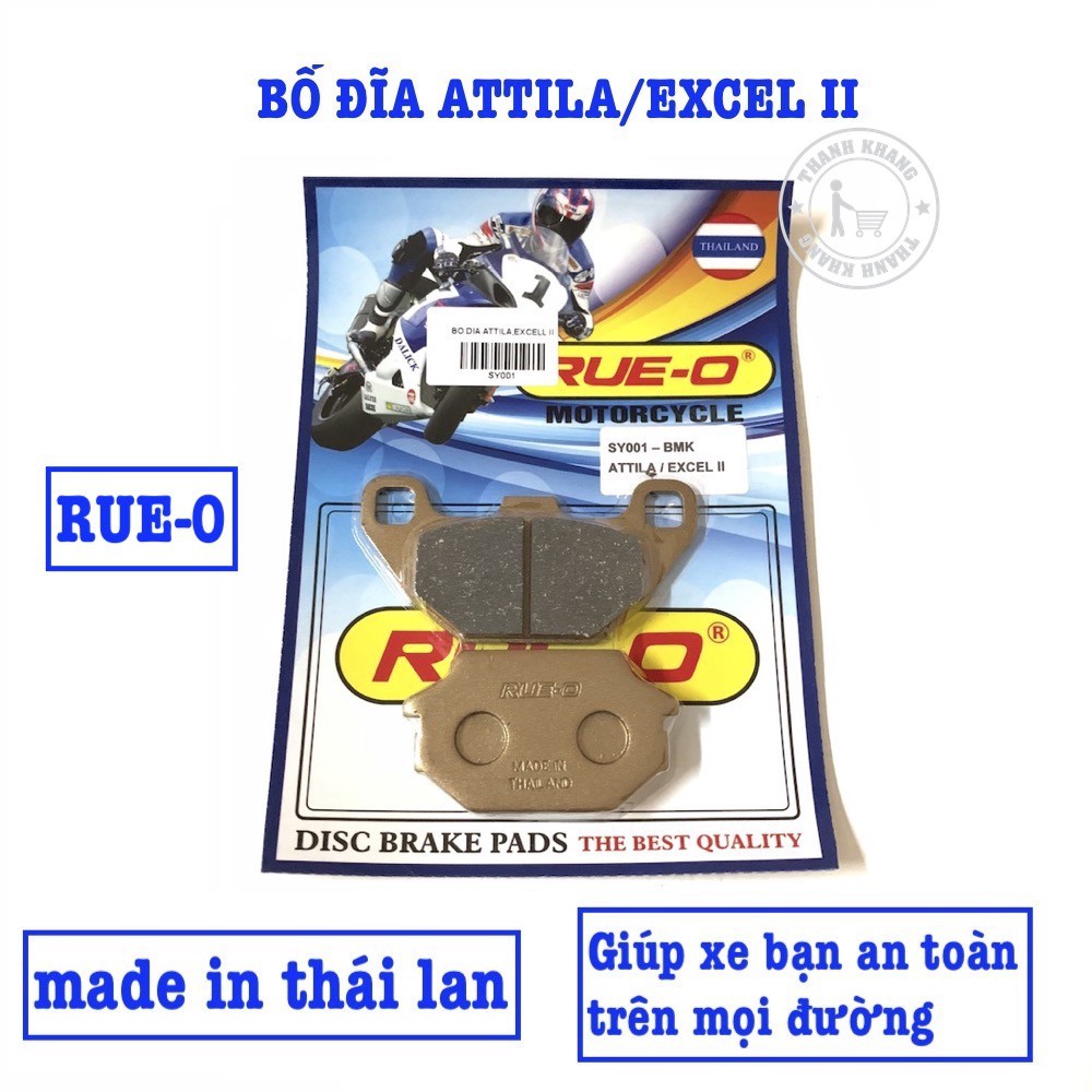 Bố thắng đĩa trước RUE-O cho ATTILA, EXCEL II sản xuất thái lan thanh khang SY001