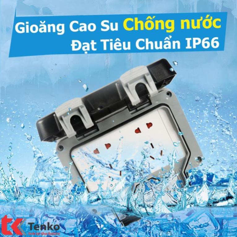 Mặt Che Mưa Chống Nước Cho Mọi Công Tắc - Ổ Cắm Vuông - Mặt Che Ổ Điện Ngoài Trời Tenko TK-IP66