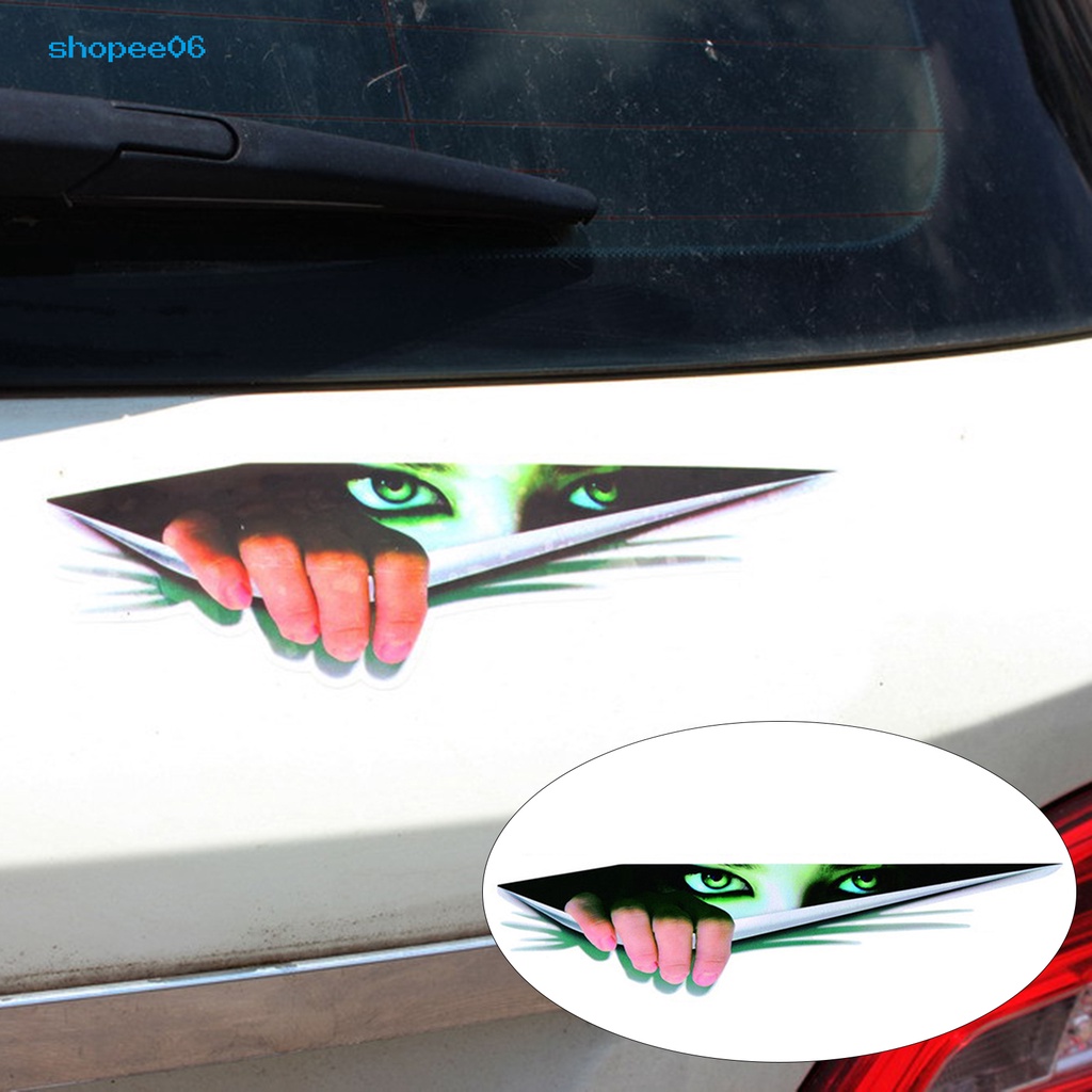 Miếng Dán Trang Trí Xe Hơi Hình Đôi Mắt 3D Sáng Tạo Chống Thấm Nước
