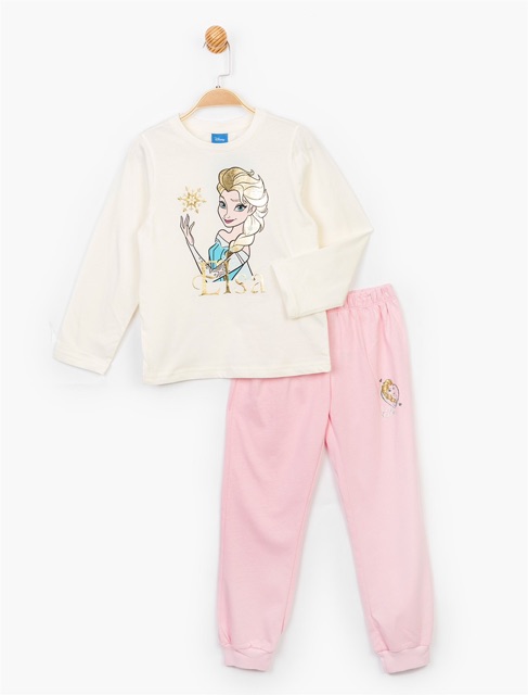 Bộ cotton dài tay bé gái