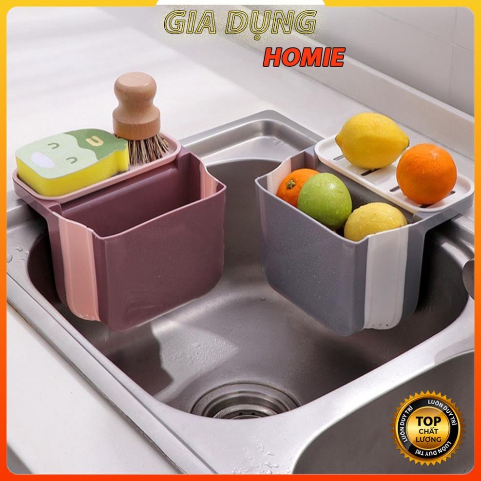 Rổ lọc rác giỏ lọc rác khay đựng rác đồ ăn thức ăn thừa treo bồn rửa bát rửa chén bằng nhựa gấp gọn