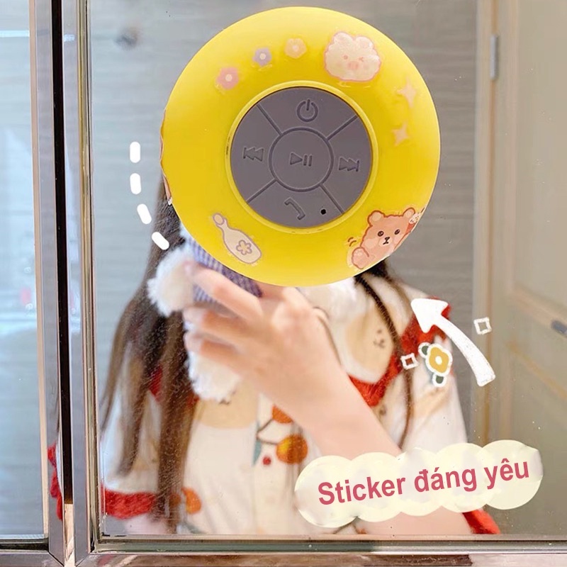 Loa Bluetooth Mini Không Dây Chống Nước Dùng Cho Nhà Tắm Đi Du Lịch Kết Nối Điện Thoại Android Ios PC
