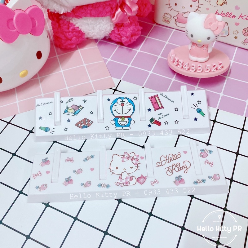 Móc dán treo đồ xếp gọn Hello Kitty - Doremon Doraemon