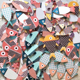 Bộ cá Decor 9 bé cá dán tường siêu đáng yêu Formex 8ly