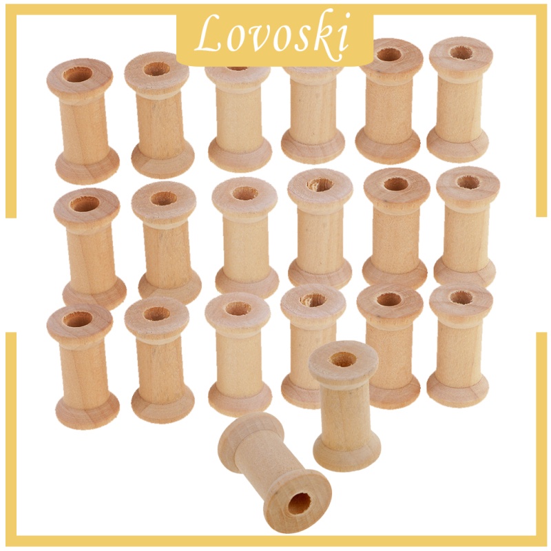 Set 50 Cuộn Chỉ Gỗ 27x16mm Chuyên Dụng Cho Thợ May