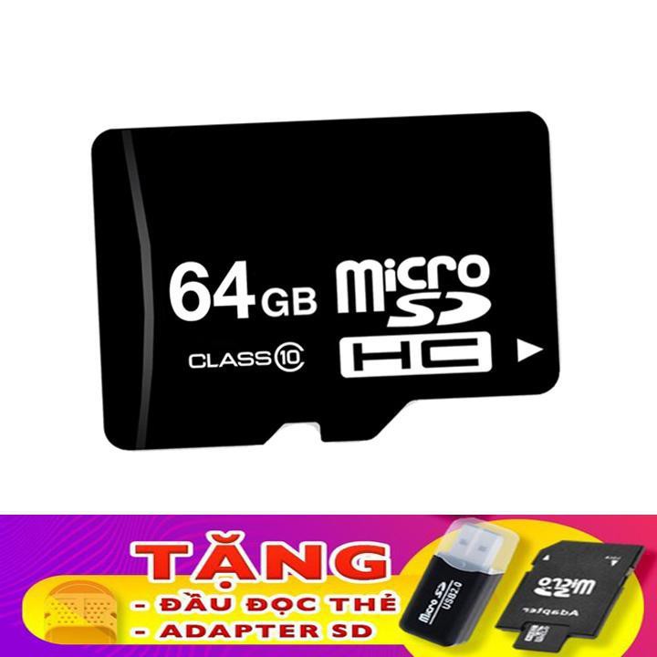 (Tặng Đầu Đọc) Thẻ nhớ 64Gb - 32Gb - 16Gb - 8Gb Class10 cho Smartphone, máy tính bảng, loa, đài, camera