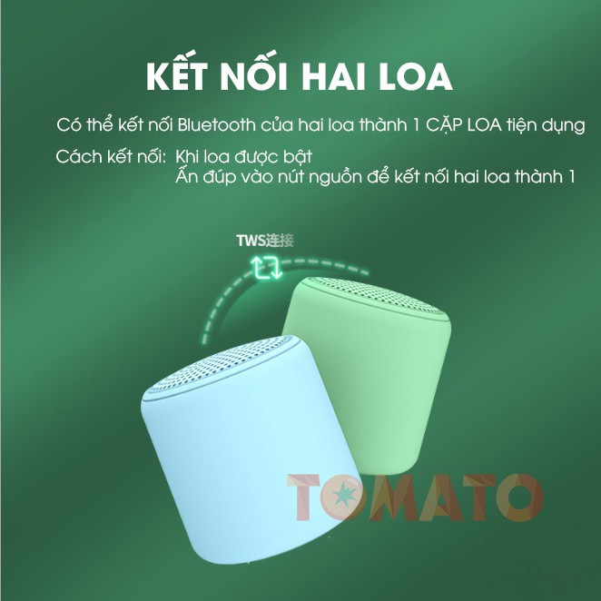 Loa Bluetooth Mini Inpods TWS cầm tay Bluetooth kết nối hai loa cùng lúc hiện đại (Bảo Hành 3 Tháng ) - Phụ Kiện Tomato