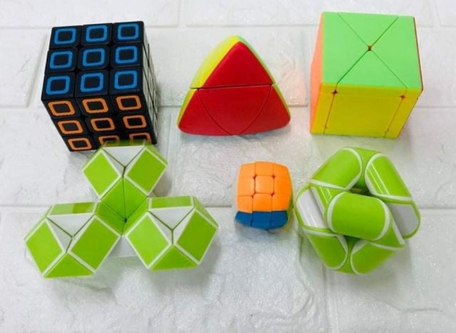 Hộp 6 loại rubik/ cube đồ chơi cho bé