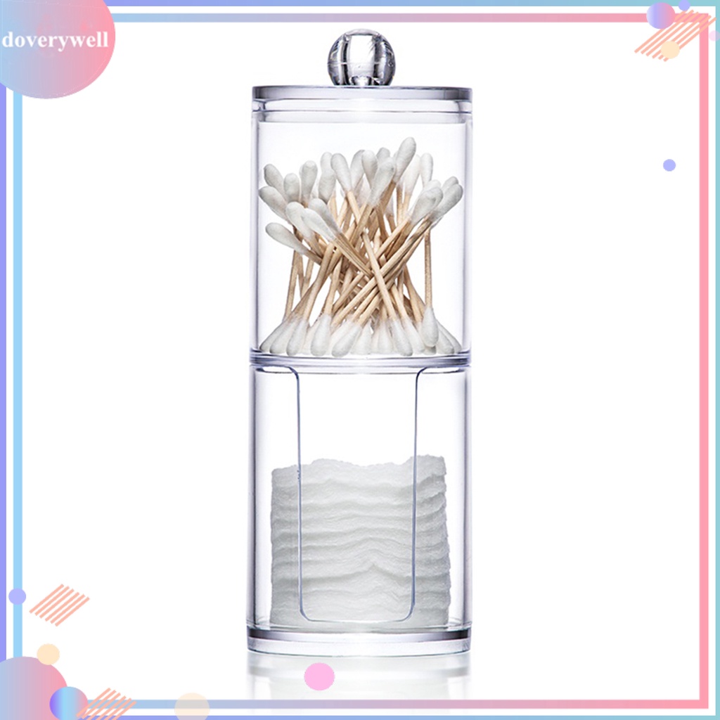 Hộp Nhựa Trong Suốt Đựng Tăm Bông / Bông Tẩy Trang Tiện Dụng Cho Nhà Tắm